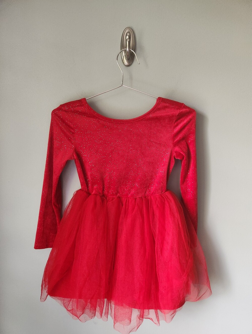 Cat & Jack Red Tulle Holiday Dress Size Small 6/7 NWT